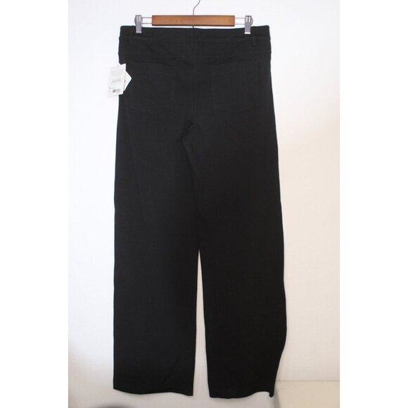 Athleta Ponte Classic Pants Women's 14 Black Casual Ankle Pockets Relaxed Fit - Picture 3 of 16